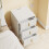SoBuy White Bedside Table 3 Drawers Wireless Charging 5