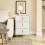 SoBuy White Bedside Table 3 Drawers Wireless Charging 9