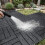 SoBuy Sort Modulær Plastikflise 30x30 cm 9