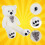 Urso de pelúcia de 140 cm, creme, com laço. 3