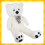 Urso de pelúcia de 140 cm, creme, com laço. 5