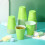 340 g limegröna plastmuggar, 50-pack 4