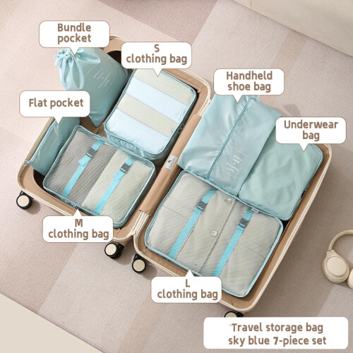Reiseaufbewahrungstaschen-Set – 7-teiliger Organizer aus Polyester 2