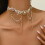 Collier en dentelle élégant et polyvalent, cadeau parfait pour 2