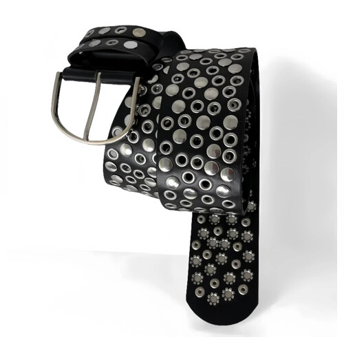 Cinto punk com tachas para homens e mulheres – Couro PU, 2