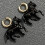 Boucles d'oreilles pendantes sculptées audacieuses, 1-Blanc 5