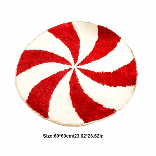 Christmas candy rug soft plush absorbent bath mat 2