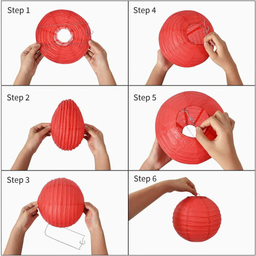 White Paper Lanterns Asian-style Party Decor 10 pcs 2