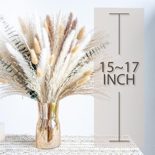 Buquê de capim-dos-pampas com eucalipto – Arranjo floral seco 2