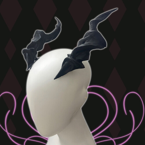 Presilha de cabelo com chifres de anime para meninas e mulheres. 2
