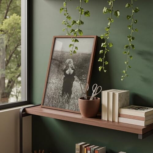 Conjunto de 4 molduras de carvalho 5x7 com passe-partout 1