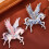 Elegante Pegasus-Pferde-Brosche aus leichter Legierung mit-Rot 4