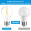 Lâmpada LED Edison Vintage A19 E26 8W 800LM 5000K (Pacote com 24) 3