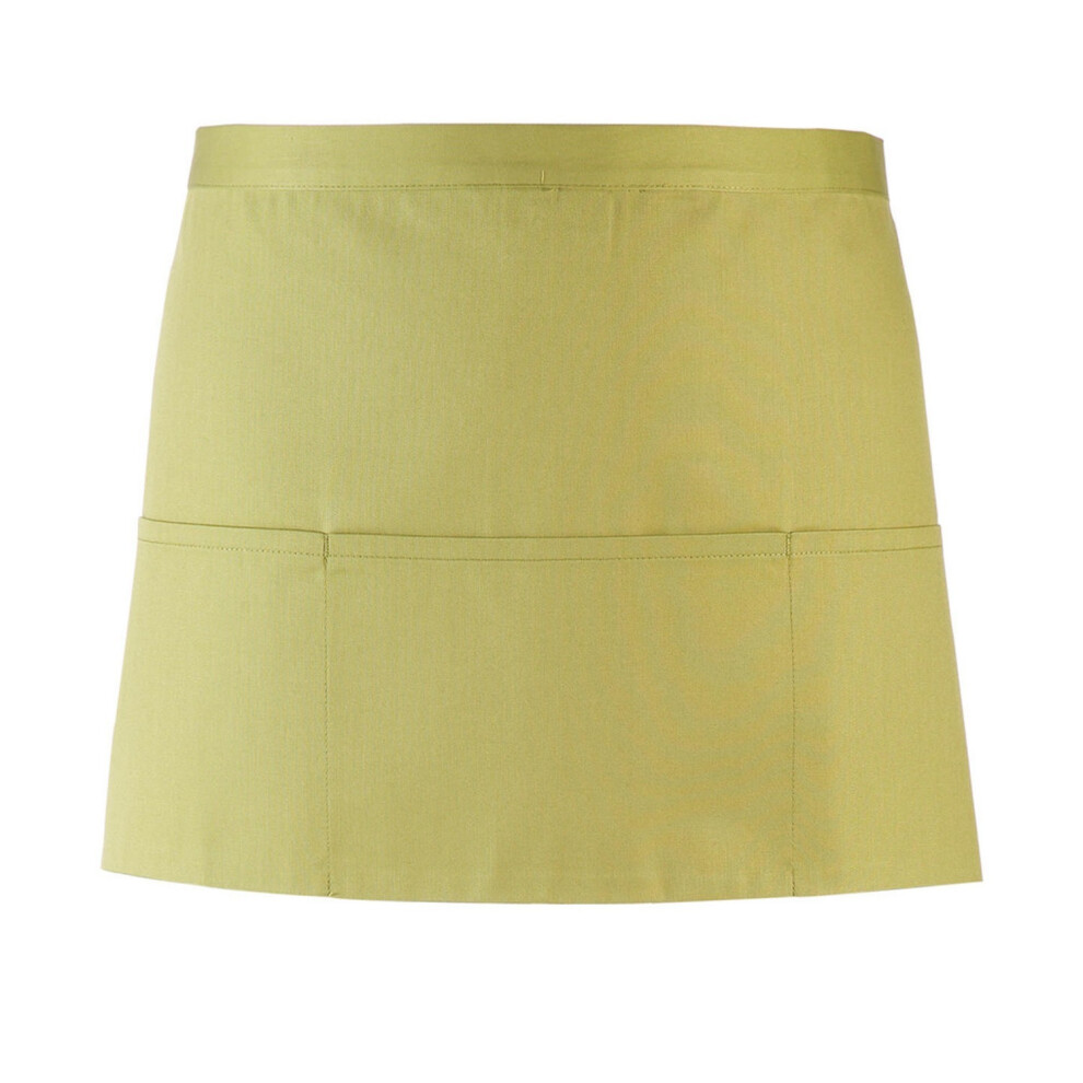 Premier (One Size, Lime) Colours 3 Pocket Short Apron