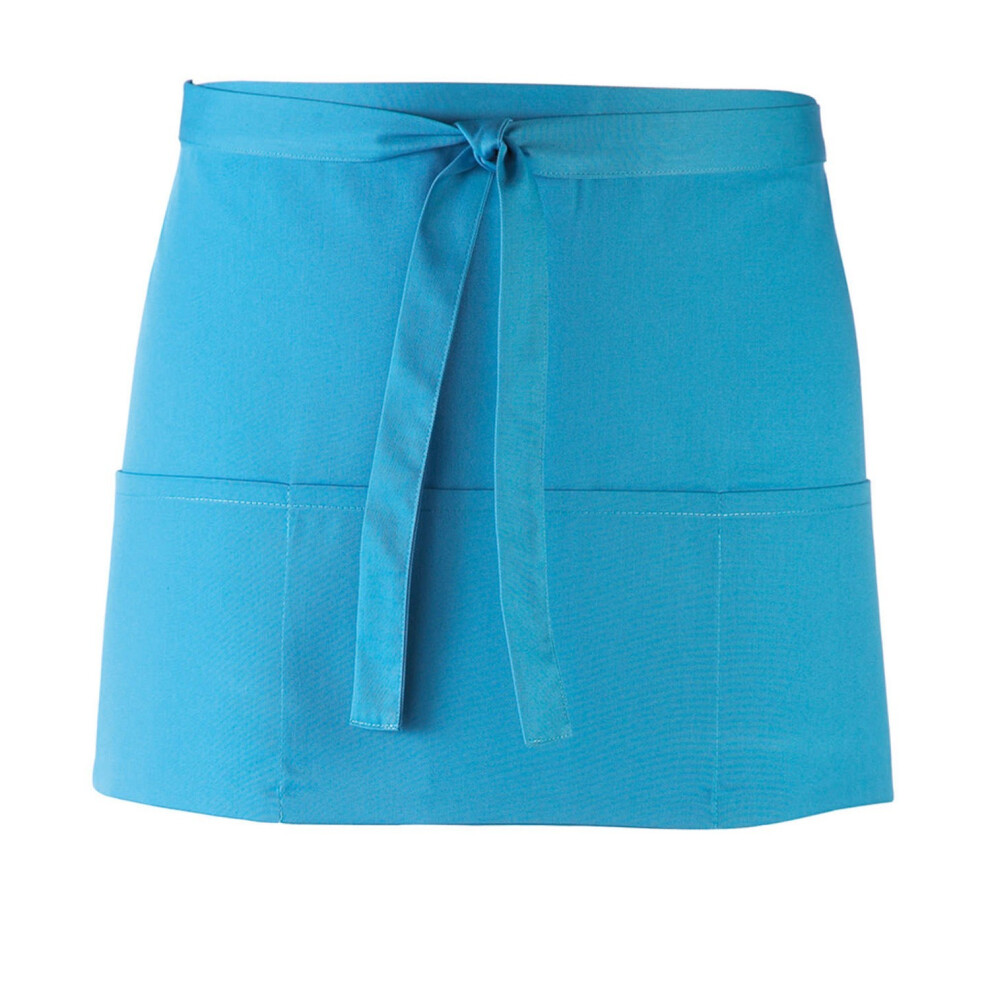 Premier (One Size, Turquoise) Colours 3 Pocket Short Apron