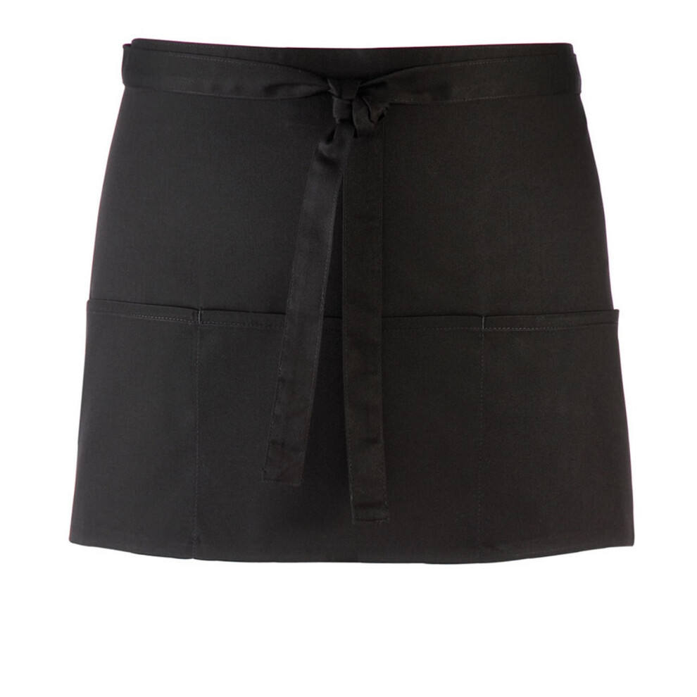 Premier (One Size, Black) Colours 3 Pocket Short Apron