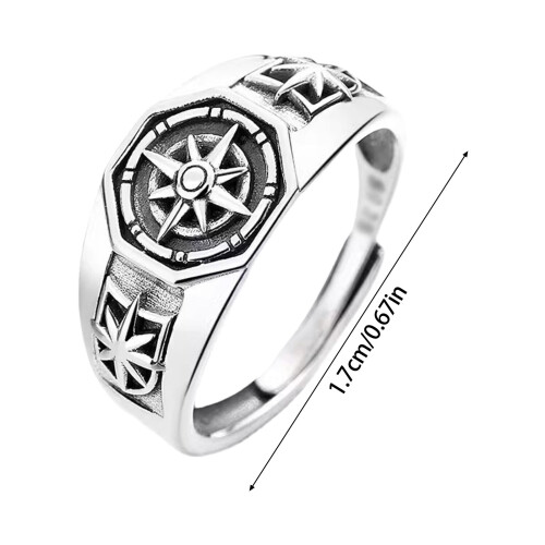 Partyschmuck, verstellbare Ringe, Retro-Stern-Design, 2