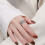 Partyschmuck, verstellbare Ringe, Retro-Stern-Design, 4