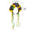 Tiara de Carnaval para mulheres com fita e flores. 5