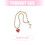 Collier réglable, chaîne en forme de cœur, pendentif en perles 3