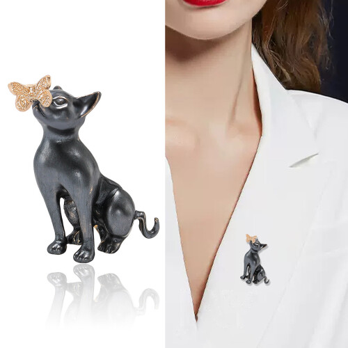 Jolie broche en forme de chiot, style dessin animé, en forme de 1