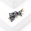 Jolie broche en forme de chiot, style dessin animé, en forme de 5
