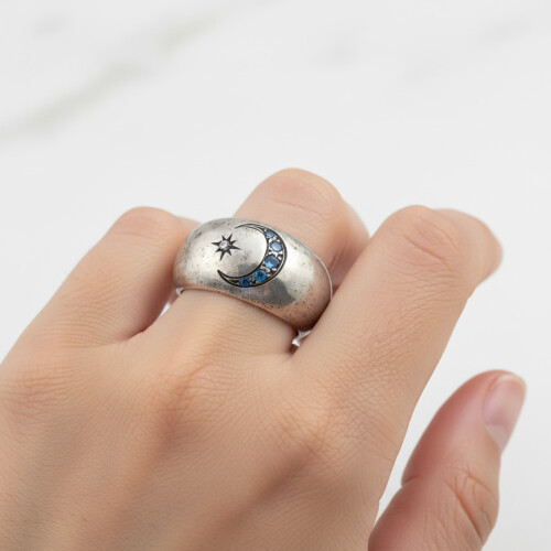 Bagues soleil et lune, bijoux imperméables, confortables et-6 2