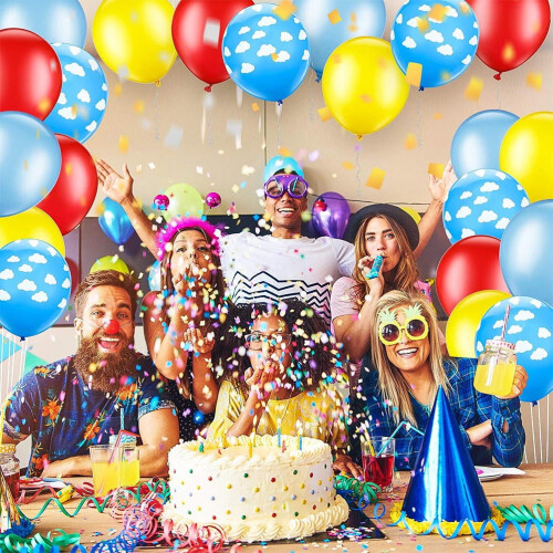 Wolkenballons Set mit bedrucktem Design, 1 Set 2