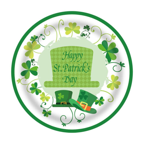 Engangs papirtallerkener til St. Patricks dag, 16 stk 1