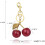 Γούρι με θέμα την τσάντα Cherry – Κόκκινο & Χρυσό Μπρελόκ για τσάντες και 2