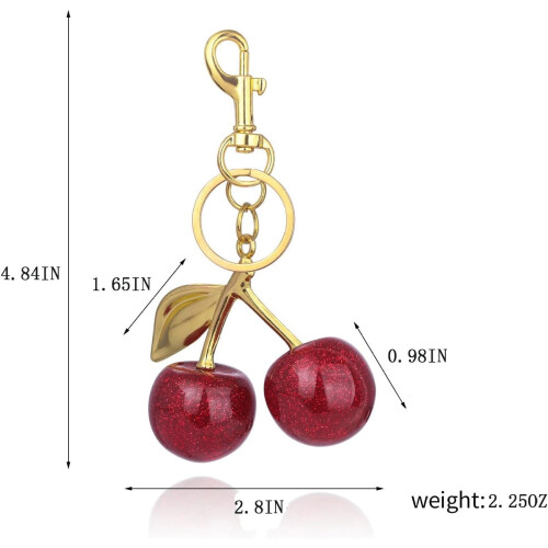 Γούρι με θέμα την τσάντα Cherry – Κόκκινο & Χρυσό Μπρελόκ για τσάντες και 1