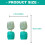 1 Pair Multifunctional Square Earrings Color Contrast Hand-Red 3
