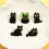 Sort kat metalbroche, emaljefinish, 2,9 cm 4