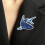 Marine emaille reversspeld – dolfijn- en haaiendesign, legering. 4