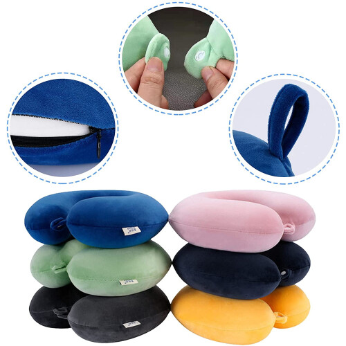 Cuscino da viaggio per il collo in memory foam, supporto ergonomico 1
