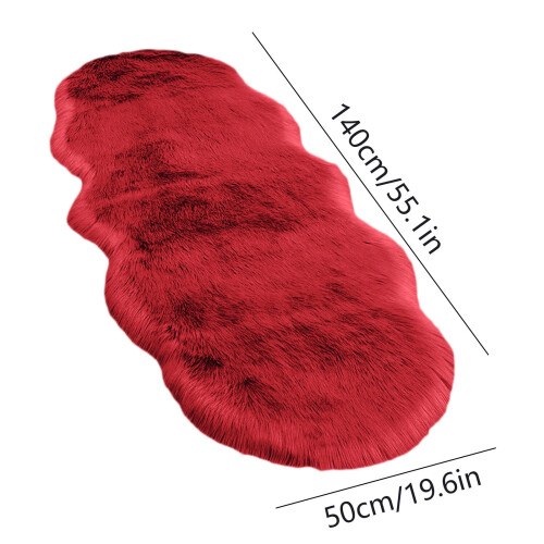Red plush bedroom rug extra large 2