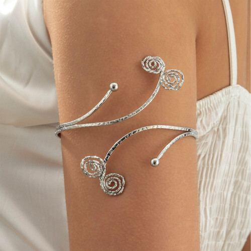 Modische, verstellbare Armspange mit geometrischem Muster,-2