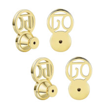 Lot de 4 supports de boucles d'oreilles élégants en cuivre-Or