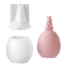 Moule créatif en Silicone en forme d'œufs de lapin, tasses-5768D