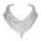 Collier en métal à pompons géométriques, avec-Argent X705 1