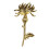 Broche fleur de chardon exquise, Design élégant, idéale pour les 1