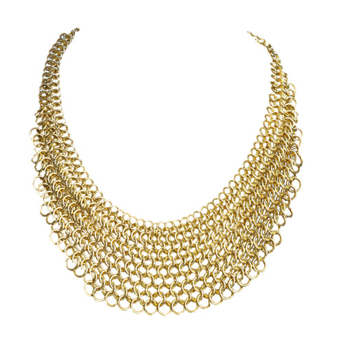 Collier à pompons géométriques à 16 nuances, réglable-Or X707