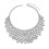 Multiple Shade Geometric Tassels Design Necklace-Silver X700 1