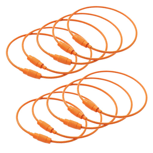 Multicolor Painted Steel Craft Craft Keychain Hardware-Orange