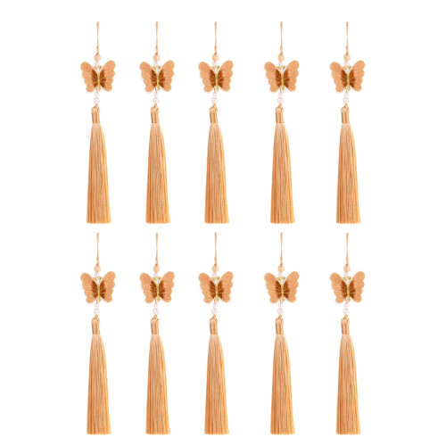 Functional 26cm Butterfly Tassels Fringe Accessory for-Khaki