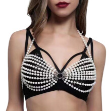 Body Chain Bra Pearls Bikini Chest Chain Nightclub Body Jewelry