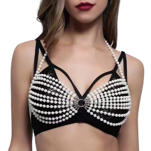 Modische Bikini-Kette, BH, Strand-Körperkette, Perlen,