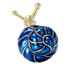 Broche créative en émail goutte à goutte d'huile-Bleu