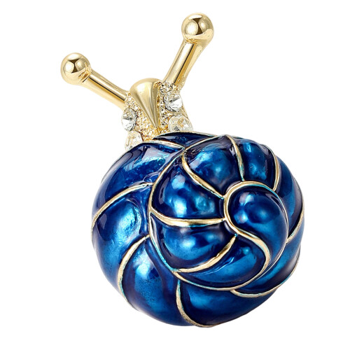 Broche créative en émail goutte à goutte d'huile-Bleu