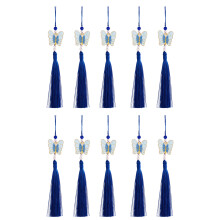 Frange élégante de glands de papillon de 26 cm pour-Bleu roi